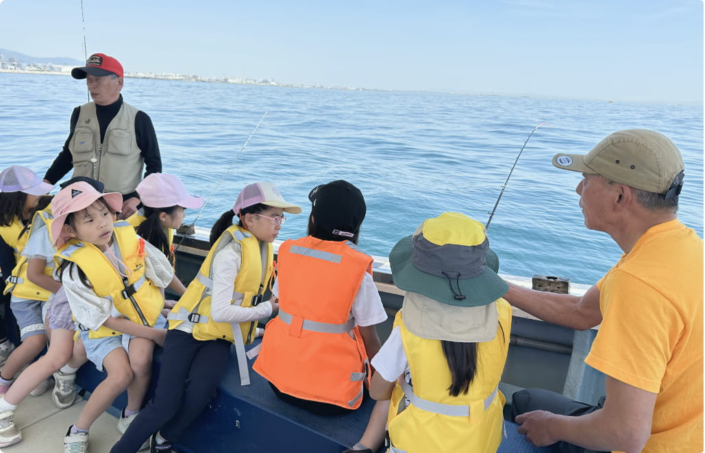 フィッシング体験の様子